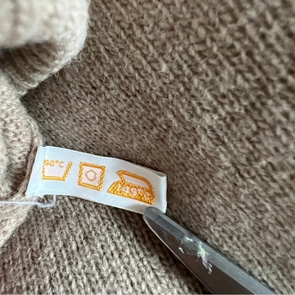 Vintage Camel Neutral Earthy Toned Lambswool Oversized Pullover Sweater Size XL - Picture 6 of 7